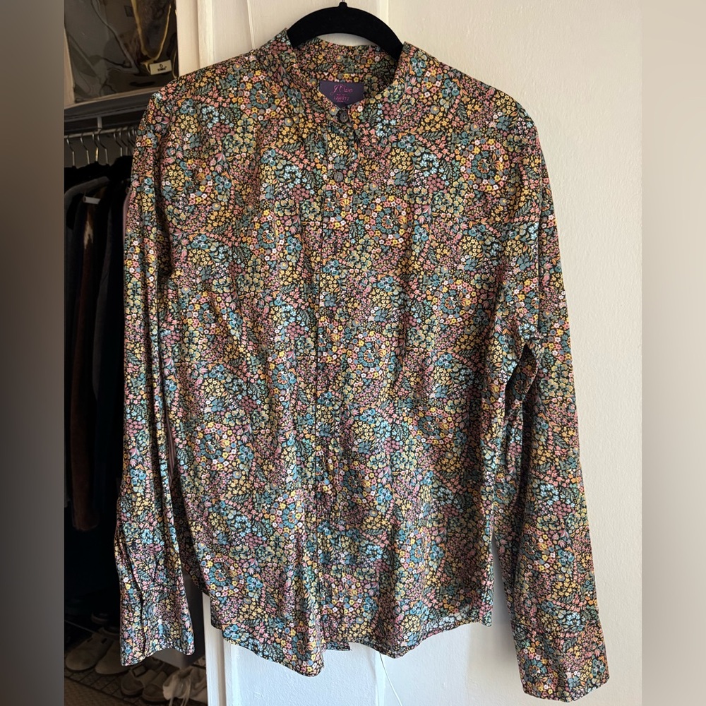RARE! J. Crew Liberty of London Button-up Blouse. Size 14.